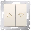 Kontakt-Simon Simon 54 Blind mygtukas 16AX 250V kremas DZP1A.01 / 41