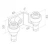 Laikiklis PSG 60.023.7016 60 mm viršus stumdomiems vartams (2 ritinėliai) antracito spalvos RAL7016