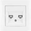 Dvigubas kompiuterio lizdas VCX LC 41 baltas