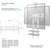 Laikiklis Mobilus TV stovas 50"-83" iki 90 kg ONKRON TS1881 Baltas