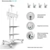 Laikiklis Mobilus TV stovas 50"-83" iki 90 kg ONKRON TS1881 Baltas
