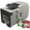 Solarix Samořezný Keystone CAT6A STP SXKJ-10G-STP-RAL-SA, RAL FIT modulis, GROUND LOCK, komponento lygis 4PPoE
