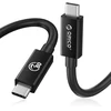 Orico Thunderbolt 5 USB-C kabelis 80Gbps, 240W, 8K@60Hz, 1.5m, juodas