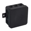 Tuščia ant paviršiaus montuojama dėžutė su 12 įvadų VIPLAST V5 click Juodas IP54 75x75x41mm 035-05
