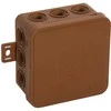 Tuščia ant paviršiaus montuojama dėžutė su 12 įvadų VIPLAST V5 click RUDA IP54 75x75x41mm 035-02