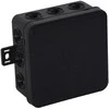Tuščia ant paviršiaus montuojama dėžutė su 12 įvadų VIPLAST V6 click Juodas IP54 85x85x41mm 036-05
