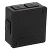 Tuščia ant paviršiaus montuojama dėžutė su 6 įvadais VIPLAST VP-22 Juodas IP55 86x86x40mm 022-05