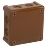 Tuščia ant paviršiaus montuojama dėžutė su 8 įvadais VIPLAST VP-42 RUDA IP55 98x98x42mm 042-02
