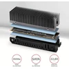 AXAGON CLR-M2XT pasyvus - M.2 SSD, 80 mm SSD, ALU korpusas, silikoninės šiluminės pagalvėlės, aukštis 20 mm