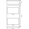 Elektro Plast 7.4 Moduliniai skirstomieji įrenginiai 2x8 paviršiuje montuojami IP40 RN-16 Wave 7.4