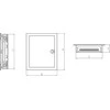 Pawbol 5x12 įleidžiamas modulinis skirstomasis skydas su metalinėmis durelėmis IP40 N+PE C.1560