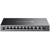Šakotuvas TP-LINK ES210GMP Omada 10 prievadų Gigabit lengvai valdomas jungiklis su 8 prievadų PoE+ | TP-LINK