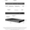 Šakotuvas TP-LINK | Switch | SG3452XMPP Omada | Managed L2 | Rackmountable | SFP+ jungtys quantity 4 | PoE+ jungtys quantity 40 & 8x PoE++