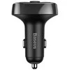 FM siųstuvo automobilinis įkroviklis Baseus Enjoy S-09A 3.4A 2x USB-A Micro SD BT 4.2