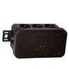 Tuščia ant paviršiaus montuojama dėžutė su 8 įvadais VIPLAST V8 click Juodas IP54 80x45x41mm 038-05