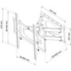 Laikiklis Tvirtinimo sienelė televizoriui ART AR-65 (kampinis, pakreiptas, sieninis, 32" - 80", maks. 60 kg)