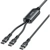 UNITEK USB-C 2-in-1 PD 100W silikoninis laidas 1,8 m