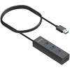 USB Adapteris - UNITEK Y-3089V01 4-Port USB 3.2 Gen 1 Juodas
