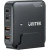 Unitek Įkroviklis rašomasis stalas GaN 100W 2xUSB-A 2xUSB-C juoda