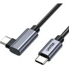 Unitek Kabelis USB-C kampinis 90° PD100W 2m