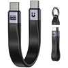 Unitek Kabelis USB-C w formie breloka | USB4 | 40 Gb/s | 240W PD 8K | 13 cm, juoda