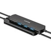„Unitek KVM Hub“ 10 Gbps – perjungimas tarp 2 pagrindinių kompiuterių, 3 × USB-A