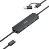 „Unitek KVM Hub“ 10 Gbps – perjungimas tarp 2 pagrindinių kompiuterių, 3 × USB-A