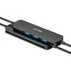 „Unitek KVM Hub“ 10 Gbps – perjungimas tarp 2 pagrindinių kompiuterių, 3 × USB-A