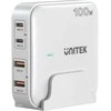 Unitek Įkroviklis stalinis GaN 100W 2xUSB-A 2xUSB-C balta