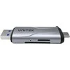 Atminties kortelė Skaitytuvas Unitek SD/Micro SD USB-A 5Gbps/USB-C pilka (R1010A)