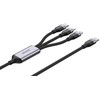 Unitek USB 3 viename įkrovimo laidas juodas