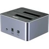 Klonavimo Stotis - UNITEK 2X SATA 10GB USB-C Aliuminio Pilka
