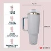 Goapa Metalinė daugiafunkcinė termo gertuvė su rankena ir šiaudeliu MĖLYNA