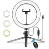 Goapa Žiedinė LED lempa Led Ring light su trikoju stovu, telefono laikikliu ir „Bluetooth“ valdymo pulteliu