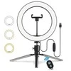 Goapa Žiedinė LED lempa Led Ring light su trikoju stovu, telefono laikikliu ir „Bluetooth“ valdymo pulteliu