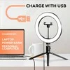 Goapa Žiedinė LED lempa Led Ring light su trikoju stovu, telefono laikikliu ir „Bluetooth“ valdymo pulteliu