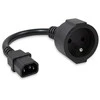 QOLTEC 53907 Adapteris IEC 320 C14 FRENCH 0,15m