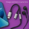 Qoltec USB-C adapteris 2w1 | USB-C | 3,5 mm lizdas | PD 15W | 10 cm