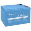 QOLTEC 53701 LiFePO4 ličio geležies fosfato baterija / 12,8V / 12Ah / 153,6Wh / BMS