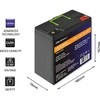 QOLTEC 53702 LiFePO4 ličio geležies fosfato baterija / 12,8V / 24Ah / 307,2Wh / BMS