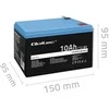 Qoltec 12.8V 10Ah LiFePO4 baterija su matmenimis