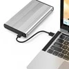 Išorinio kietojo disko dėklas Aliuminio korpusas diskų kišenė skirtas diskams HDD SSD 25" Sata3 USB 3.0 sidabrinis Qoltec
