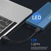 Išorinio kietojo disko dėklas Aliumininis korpusas skirtas diskams SSD HDD 25" sata USB 3.0 ypač greitas 5 Gb/s 2 TB mėlynas Qoltec