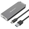 Qoltec mini aliuminio korpusas | M.2 SSD disko vieta | NVMe | PCIe | USB 3.1 | Super greitis 10Gb/s | 2TB | sidabras