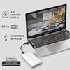 Išorinio kietojo disko dėklas Aliumininis korpusas skirtas diskams SSD HDD 25" sata USB 3.0 ypač greitas 5 Gb/s 2 TB sidabrinis Qoltec