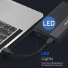 Išorinio kietojo disko dėklas Aliumininis korpusas skirtas diskams SSD HDD 25" sata USB 3.0 itin greitas 5 Gb/s 2 TB juodas Qoltec
