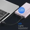 Išorinio kietojo disko dėklas Aliumininis korpusas skirtas diskui SSD HDD 25" sata USB 3.0 itin greitas 5 Gb/s 2 TB rožinis Qoltec