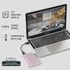 Išorinio kietojo disko dėklas Aliumininis korpusas skirtas diskui SSD HDD 25" sata USB 3.0 itin greitas 5 Gb/s 2 TB rožinis Qoltec