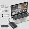Išorinio kietojo disko dėklas Aliumininis korpusas skirtas diskams SSD HDD 25" sata USB 3.0 itin greitas 5 Gb/s 2 TB juodas Qoltec