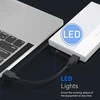 Išorinio kietojo disko dėklas Aliumininis korpusas skirtas diskams SSD HDD 25" sata USB 3.0 ypač greitas 5 Gb/s 2 TB sidabrinis Qoltec